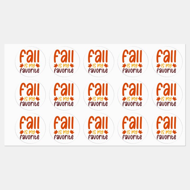 Étiquettes L'automne est ma saison préférée - Conception de c (Feuille)