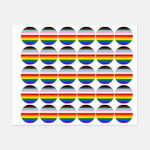 Étiquettes Le drapeau de fierté à onze bandes de SlipperyJoe'
