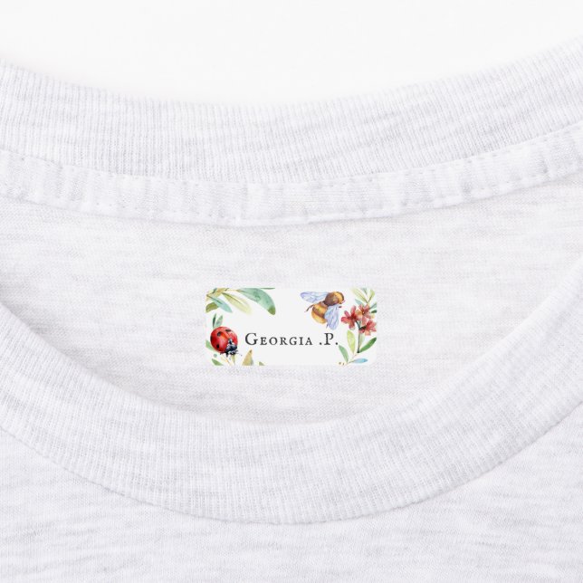 Étiquettes Le papillon Ladybug Bumblebee | Vêtements à coller (Apposé)