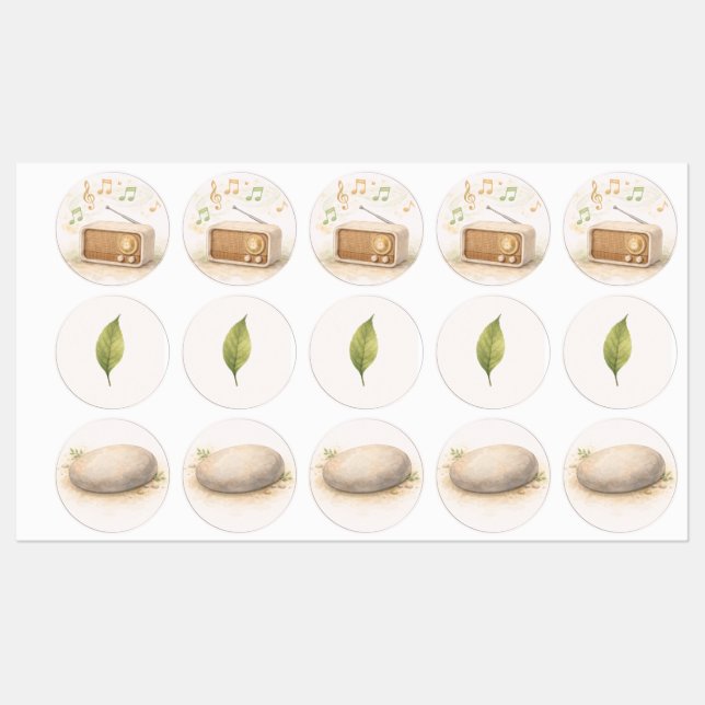 Étiquettes Le set d'outils d'ancrage The Quiet Grove Deux (Feuille)