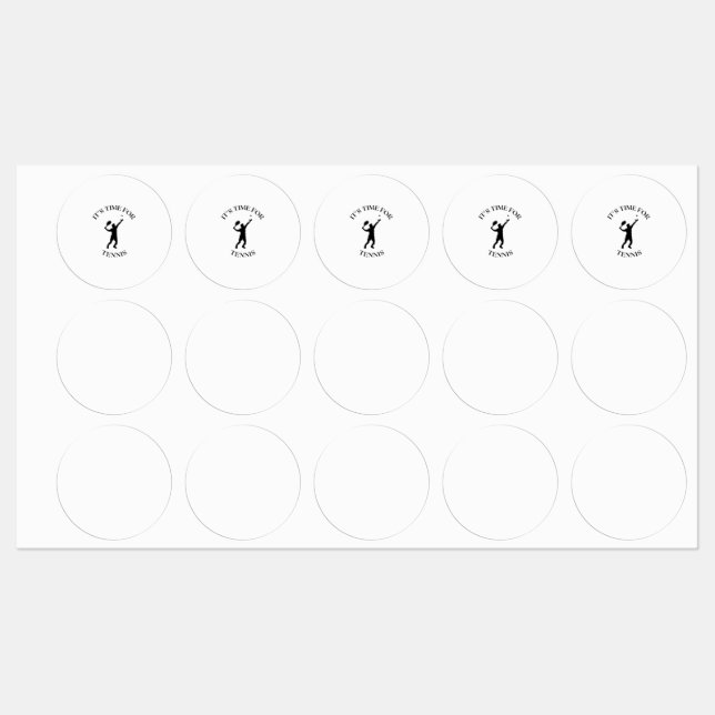 Étiquettes Le temps du tennis (Feuille)