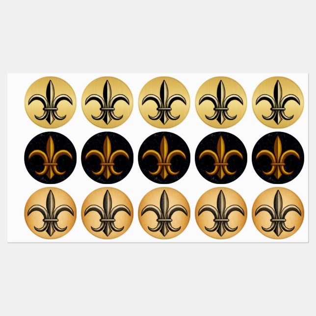  Étiquettes Lebels Fleur De Lis (Feuille)