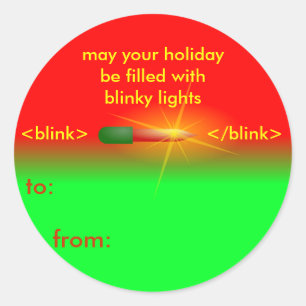 étiquettes légères blinky de Noël