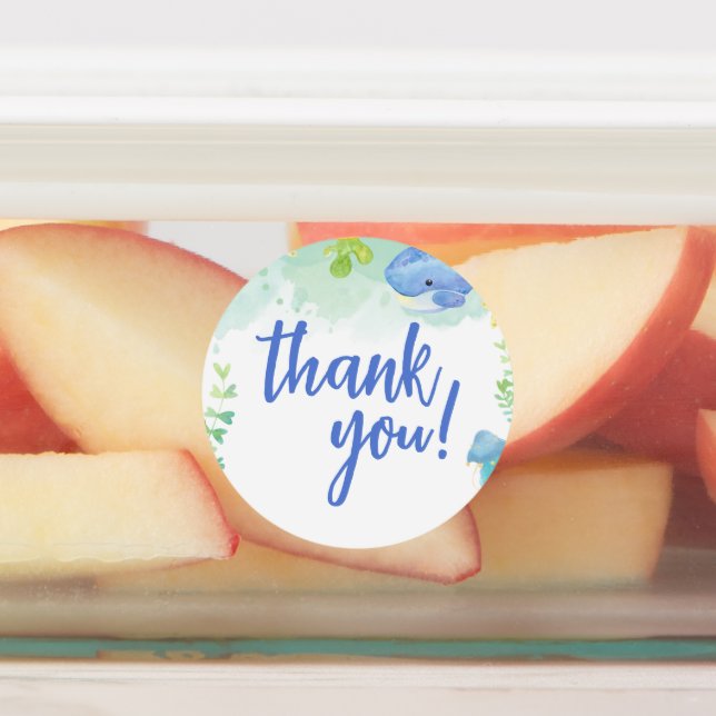 Étiquettes L'été sous le Baby shower marin Merci (Apposé)