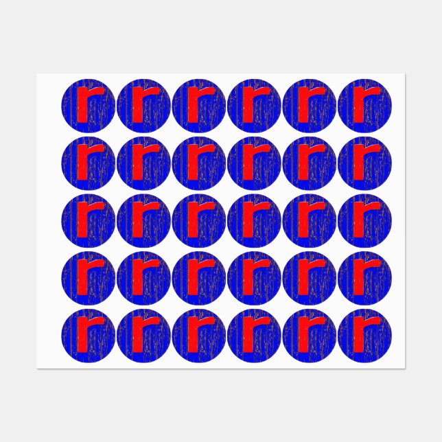 Étiquettes Lettre r (Feuille)