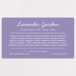 Étiquettes Lignes de script couleur personnalisées Ingrédient