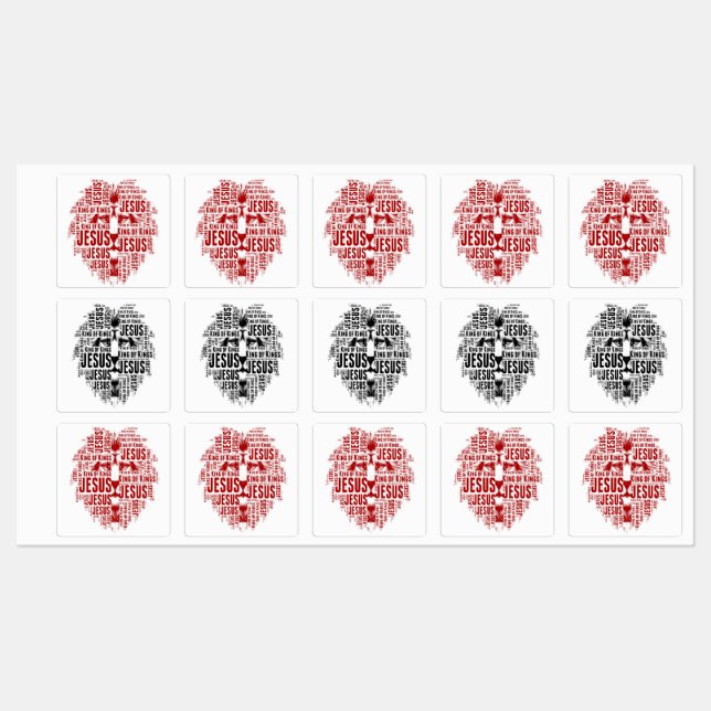 Étiquettes Lion of Judah, Jesus is King of Kings (Feuille)