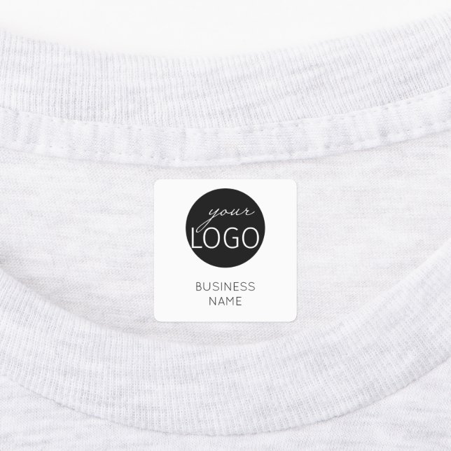 Étiquettes Logo Blanc Personnalisé Marque Vêtements d'affaire (Apposé)