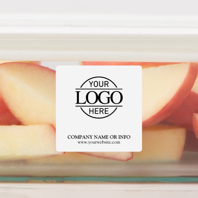 Étiquettes Logo d'affaires personnalisé élégant Black & White (Apposé)