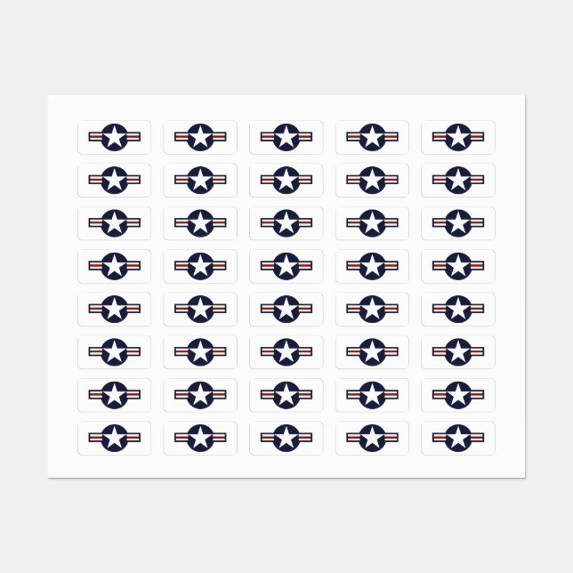 Étiquettes Logo de la Force aérienne (Feuille)