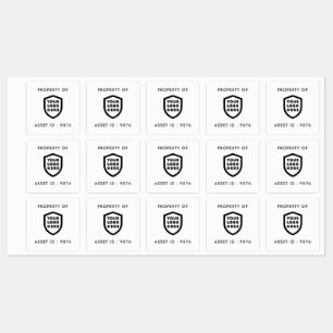 Étiquettes Logo d'ID d'actif Propriété de l'entreprise