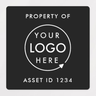 Étiquettes Logo d'ID d'actif   Propriété de l'entreprise Busi