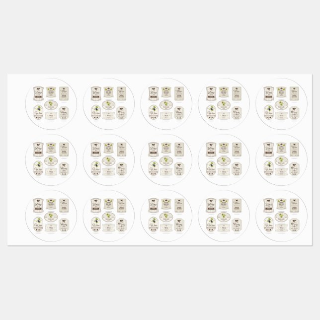 Étiquettes Logo du vin (Feuille)