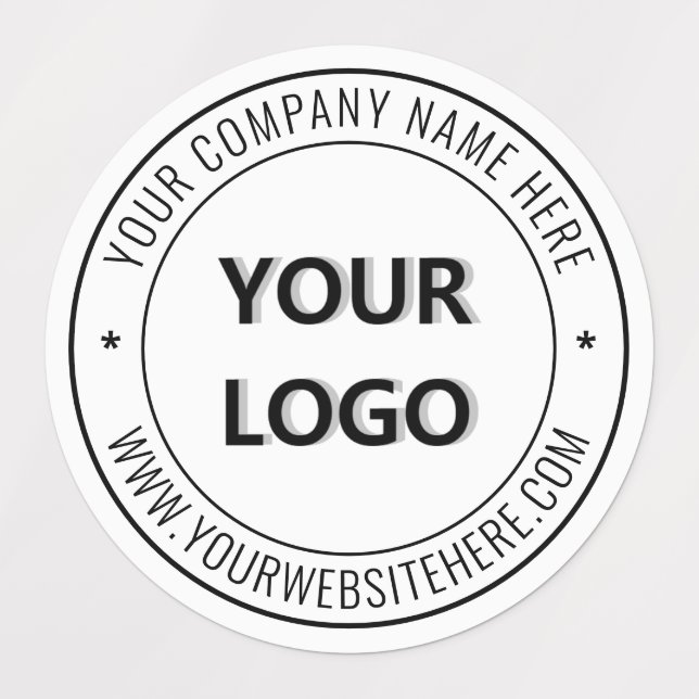 Étiquettes Logo et texte personnalisés - Entreprise promotion (Design 1)
