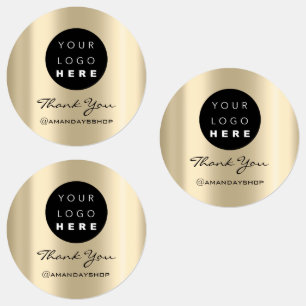 Étiquettes Logo Personnalisé Merci Instagra Nom Or