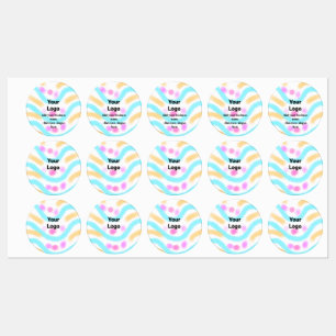 Étiquettes Logo personnalisé simple et élégant ici papier de