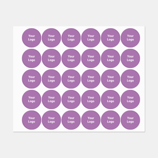 Étiquettes Logo personnalisé simple et élégant ici société cl (Feuille)