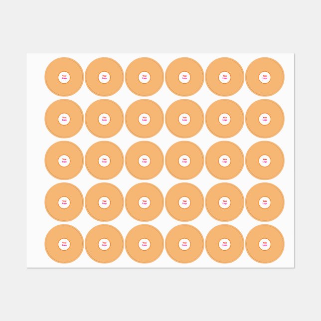 Étiquettes Logo personnalisé simple et élégant ici société cl (Feuille)