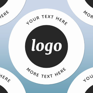 Étiquettes Logo simple avec texte commercial