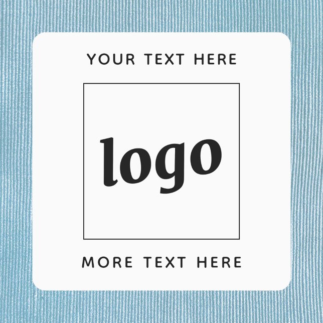 Étiquettes Logo Simple Avec Texte Entreprise (Simple logo with custom text business promotional branding iron on clothing labels)