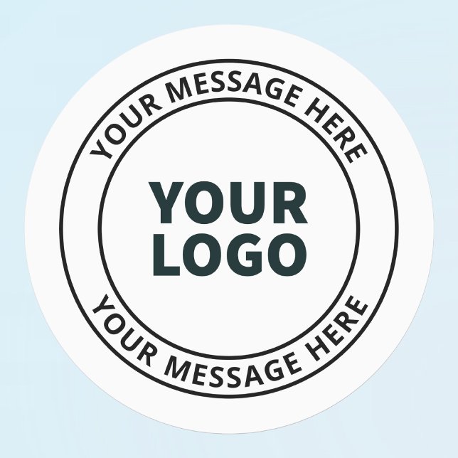Étiquettes Logo téléchargé + Texte circulaire modifiable (Créateur téléchargé)