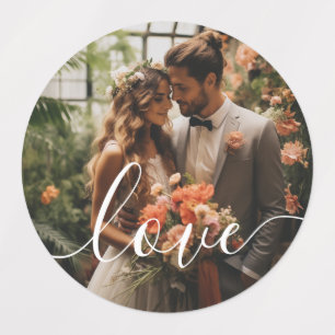 Étiquettes 'Love' Photo couple personnalisée