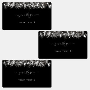 Étiquettes Lumineuse Platine argent Parties scintillant beaut