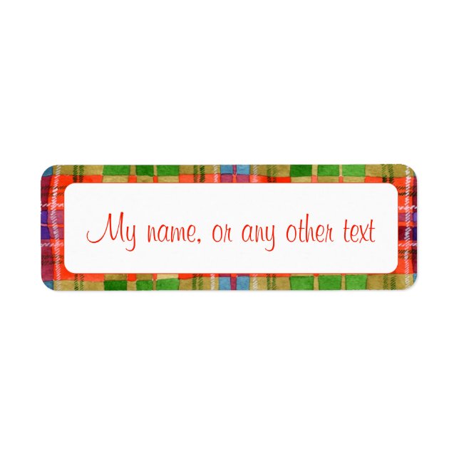 Étiquettes MAC RAE TARTAN .75"x2.25" (Devant)