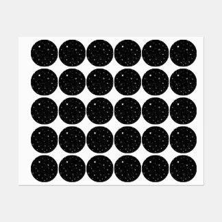 Étiquettes Main Blanche Tirée Étoiles Sur Noir