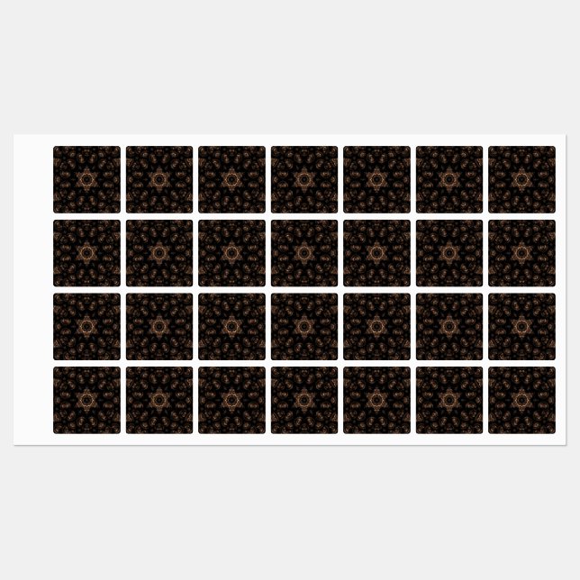 Étiquettes Mandala de l'âge de bronze (Feuille)