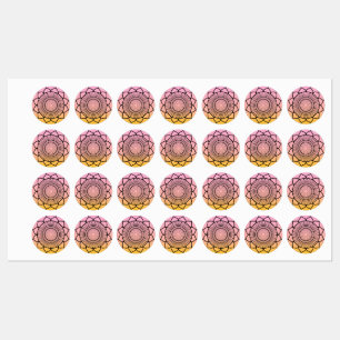 Étiquettes Mandala rose - Mandalaart