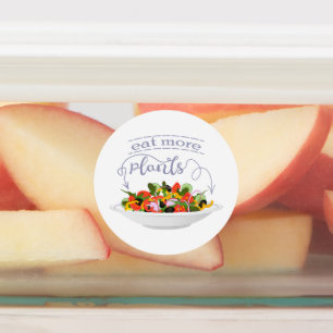 Étiquettes Mangez plus de plantes frais motivation salade let