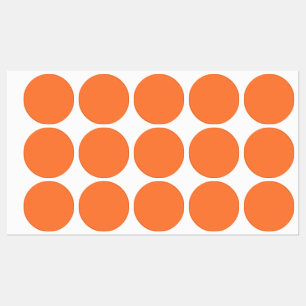 Étiquettes Mango orange couleur solide Classique Élégant