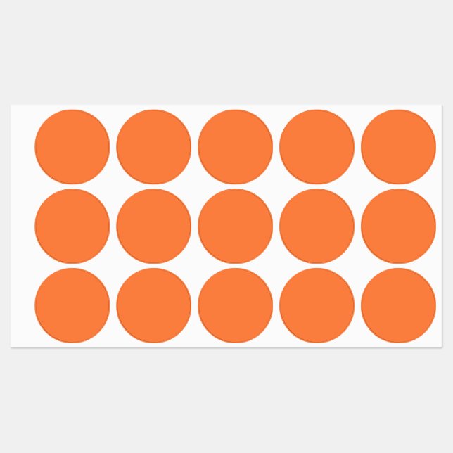 Étiquettes Mango orange couleur solide | Classique | Élégant (Feuille)