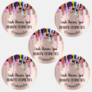 Étiquettes Maquillage Artiste Lash Broches Logo Nails Personn