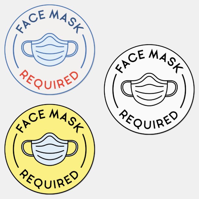Étiquettes Masque de visage requis (Groupe)