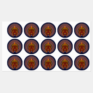 Étiquettes Masque rituel du roi guerrier tribal