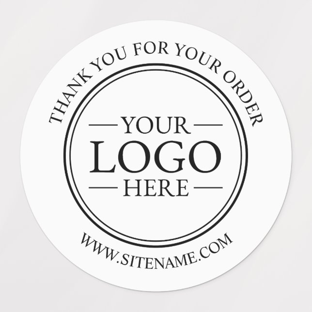 Étiquettes Merci de logo d'entreprise personnalisé (Design 1)