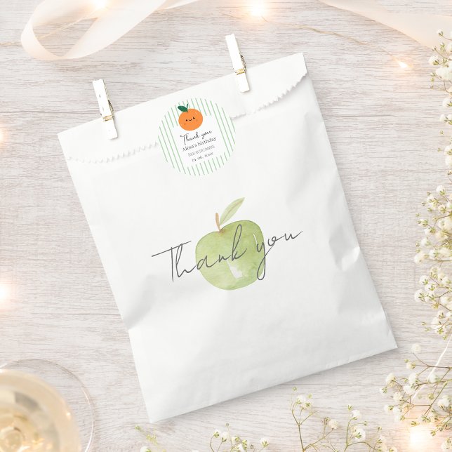 Étiquettes Merci Joli pastel Bandes vertes Anniversaire (Créateur téléchargé)