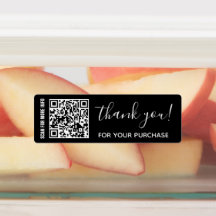 Merci pour l'achat de code QR personnalisé noir