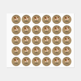 Étiquettes Merci pour votre commande, autocollant de chiot. c