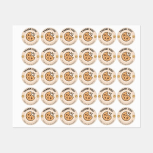 Étiquettes Merci pour votre entreprise, autocollant de cookie