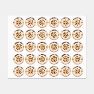 Étiquettes Merci pour votre entreprise, autocollant de cookie