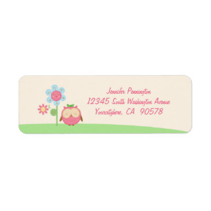 Étiquettes mignons d'enveloppe d'adresse de retou