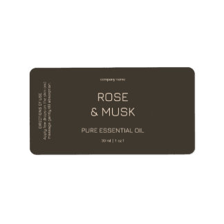 Étiquettes minimalistes d'huile essentielle / Bout