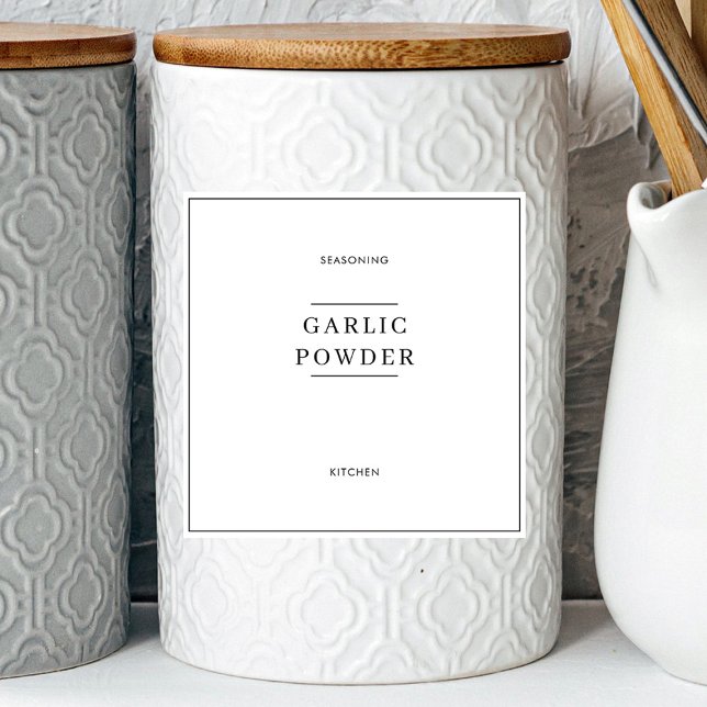 Étiquettes minimaux de la boîte de cuisine (Créateur téléchargé)