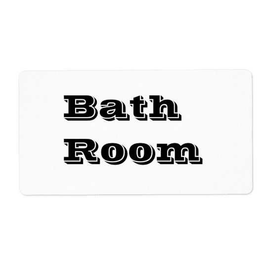 Étiquettes mobiles de pièce de Bath dans le blanc