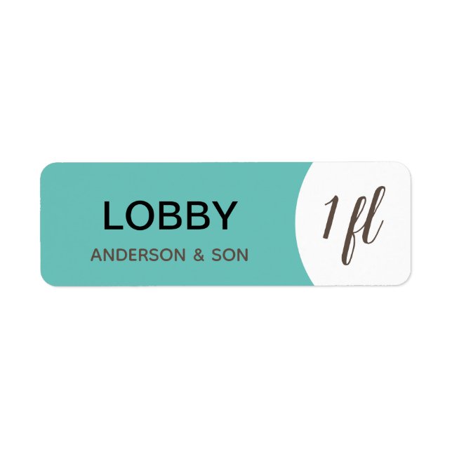 Étiquettes mobiles personnalisés - Lobby (Devant)