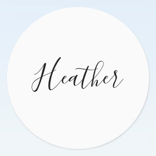 Étiquettes Modèle de texte moderne éditable de script Noir