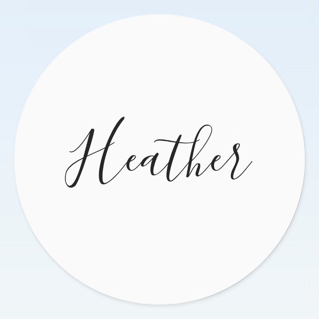 Étiquettes Modèle de texte moderne éditable de script | Noir  (Créateur téléchargé)